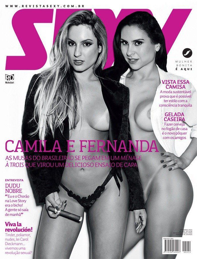 Revista Sexy Setembro 2015 : Musas do Brasileirão Camila e Fernanda